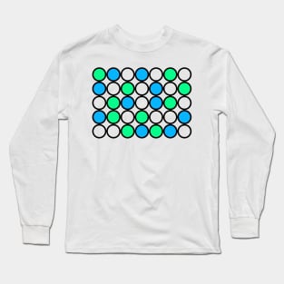 Abstract circle pattern grid with blue and green colours - illustration Long Sleeve T-Shirt
